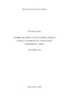 Tehnike zelenog i vitkog upravljanja u funkciji optimizacije logističkog opskrbnog lanca