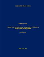 Percepcija stanovništva o rizicima povezanim s klimatskim promjenama