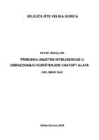 Primjena umjetne inteligencije u obrazovanju korištenjem ChatGPT alata