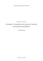 Epidemije i pandemije kao moguća ugroza nacionalne sigurnosti