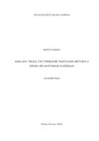 prikaz prve stranice dokumenta Analiza i rezultati primjene razvojnih metoda u izradi aplikativnog rješenja