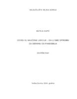 prikaz prve stranice dokumenta Covid-19, naučene lekcije - da li smo spremni za obranu od pandemija
