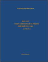 prikaz prve stranice dokumenta Krizno komuniciranje na primjeru kompanije Coca Cola