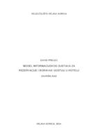 prikaz prve stranice dokumenta Model informacijskog sustava za rezervacije i boravak gostiju u hotelu