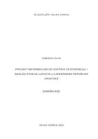 prikaz prve stranice dokumenta Projekt informacijskog sustava za evidenciju i analizu stanja lijekova u ljekarnama Republike Hrvatske