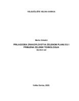 prikaz prve stranice dokumenta Prilagodba zrakoplovstva Zelenom planu EU i primjena zelenih tehnologija