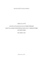 prikaz prve stranice dokumenta JavaFX aplikacija za automatizirano sastavljanje rasporeda nastave u obrazovnim ustanovama