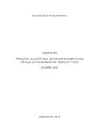 prikaz prve stranice dokumenta Primjena algoritama za nadzirano strojno učenje u programskom jeziku Python